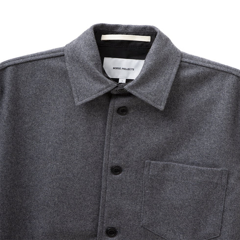 Norse Projects Ulrik Wool Shirt Grey Melange N40-0598 Degli Uberti